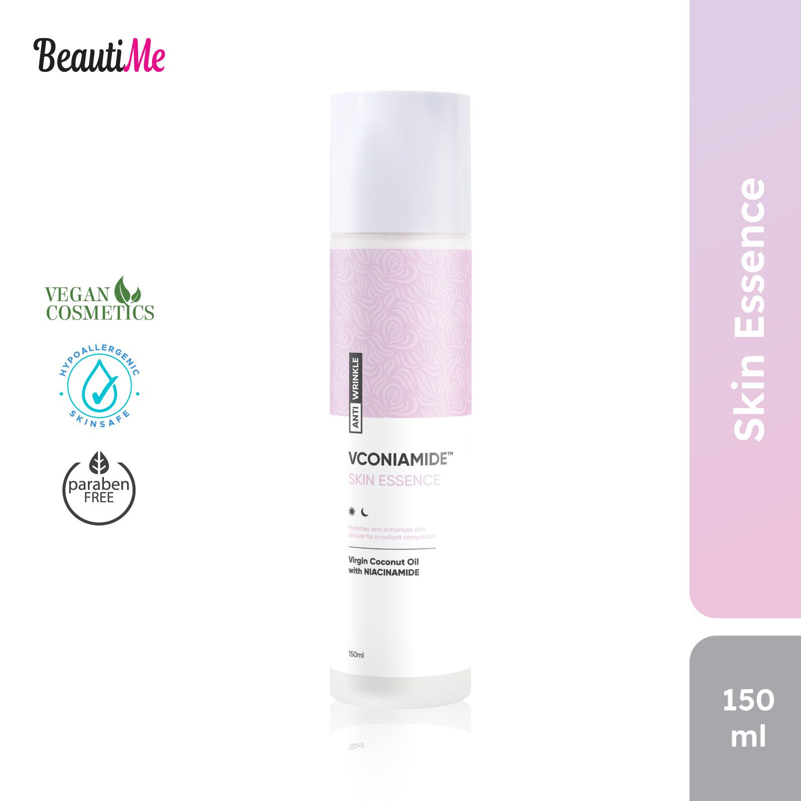 BeautiMe VCONIAMIDE™ Skin Essence (150ml) Anti Wrinkle Hydrating Brightening Essence with VCO and Niacinamide