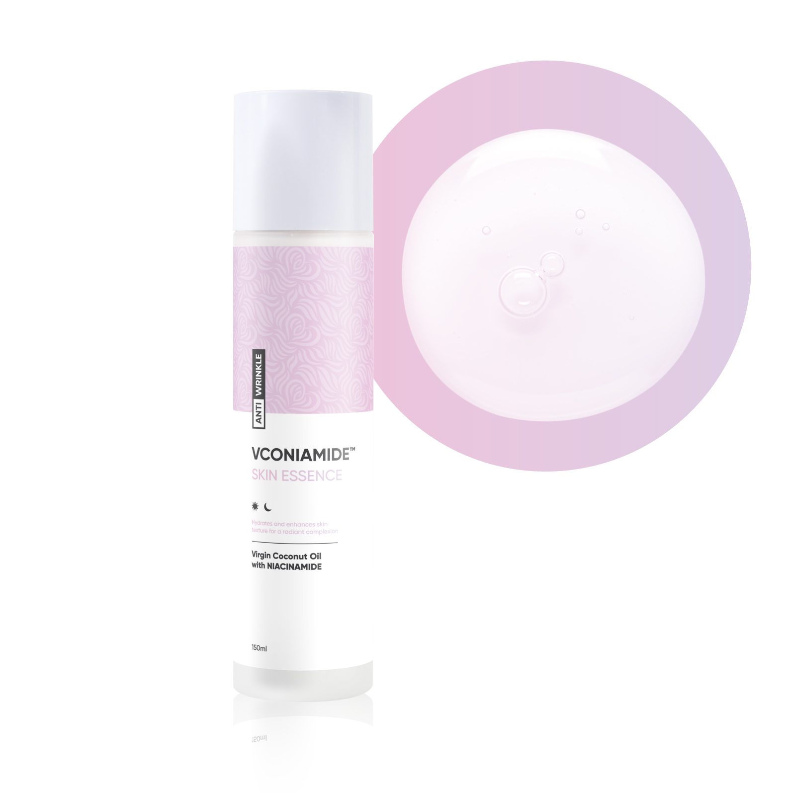 BeautiMe VCONIAMIDE™ Skin Essence (150ml) Anti Wrinkle Hydrating Brightening Essence with VCO and Niacinamide - Image 3