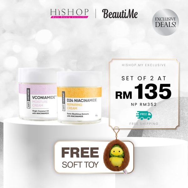 [Hishop Exclusive] BeautiMe Glow & Restore Duo (50g+50g) (Free Durinino & Cococasa Charm Plushie)