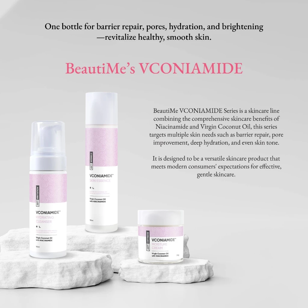BeautiMe VCONIAMIDE™ Moisture Cream (50g) Anti Dryness Nourishing Cream with VCO and Niacinamide - Image 6