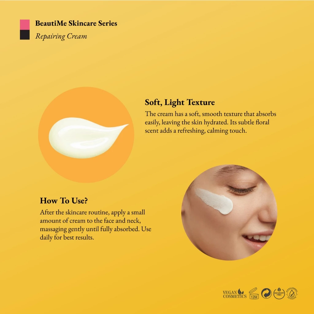 BeautiMe D24 Niacinamide Repairing Cream (50g) Revitalizing Cream with Durian Extract & Niacinamide - Image 4