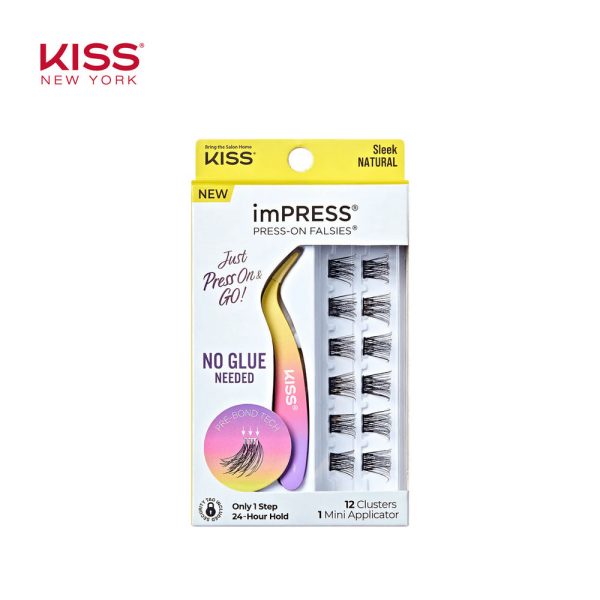 Kiss imPRESS Falsies - Sleek Natural (with Mini Applicator) (12mm-14mm)