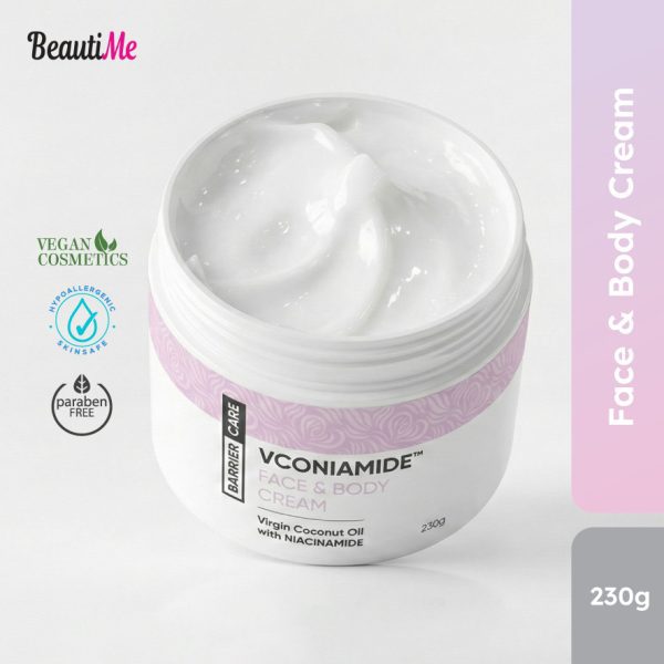 BeautiMe VCONIAMIDE™ Face & Body Cream (230g) Barrier-Restoring VCO Repairing Hydration Niacinamide