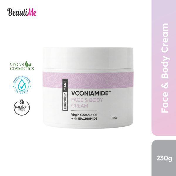 BeautiMe VCONIAMIDE™ Face & Body Cream (230g) Barrier-Restoring VCO Repairing Hydration Niacinamide