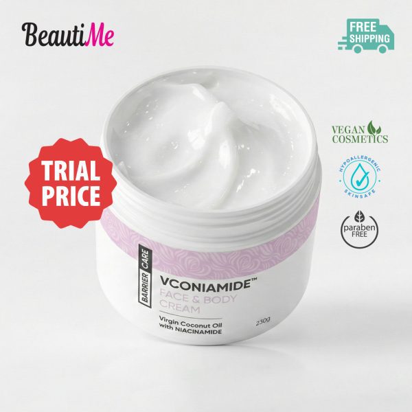 [TRIAL] BeautiMe VCONIAMIDE™ Face & Body Cream (230g) Barrier-Restoring VCO Repairing Hydration Niacinamide