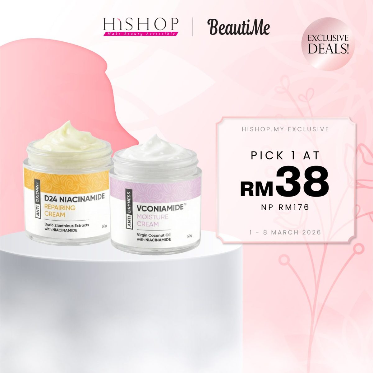 [Women’s Day RM38 Sale] BeautiMe Cream (VCONIAMIDE™ Moisture Cream ...