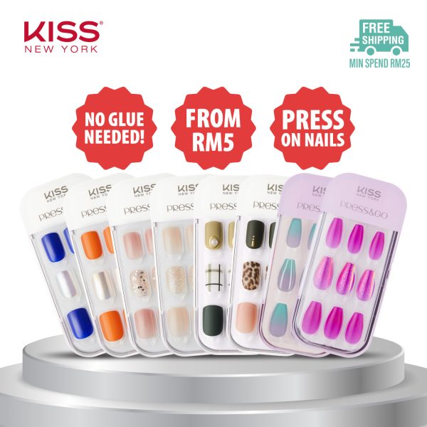 [CLEARANCE] Kiss New York Press & Go Nails 2 Pcs Air Fit Set (NO GLUE NEEDED)