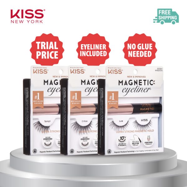 [CLEARANCE] KISS Magnetic Eyeliner & Lash Kit 2.0 (No glue natural false lash, trial price)