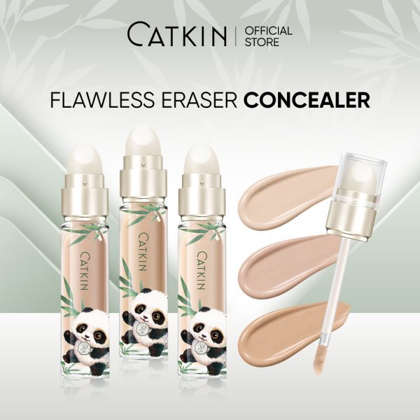 CATKIN Flawless Eraser Concealer Dual-Ended Design Natural Coverage 12 Hour Wear No Fading No Transfer