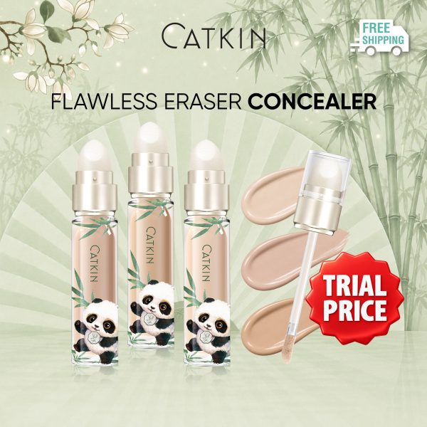 [TRIAL] CATKIN Flawless Eraser Concealer Dual-Ended Design Natural Coverage 12 Hour Wear No Fading No Transfer