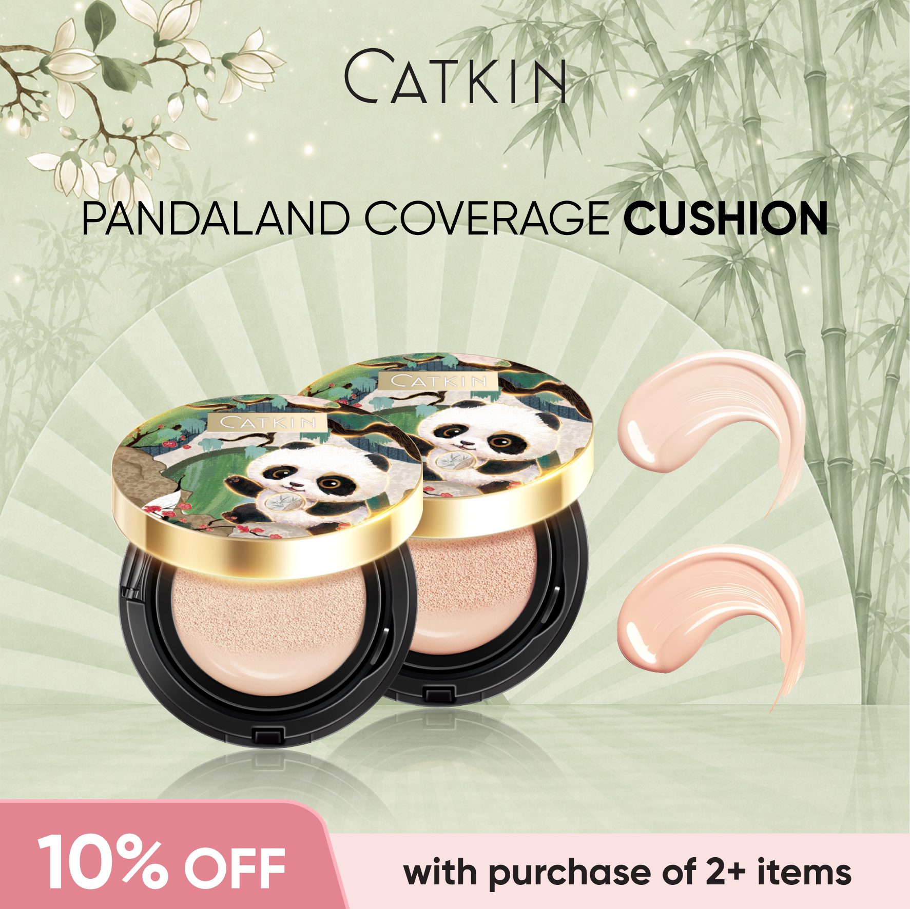 CATKIN Panda Land Coverage Cushion Foundation BB Cream