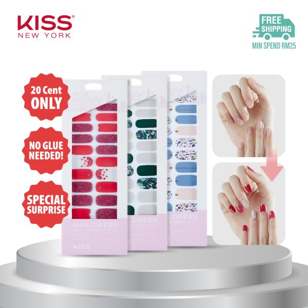 [SURPRISE] Kiss New York Gel Skinny Fit Press On Nail Sticker (Manicure / Pedicure)