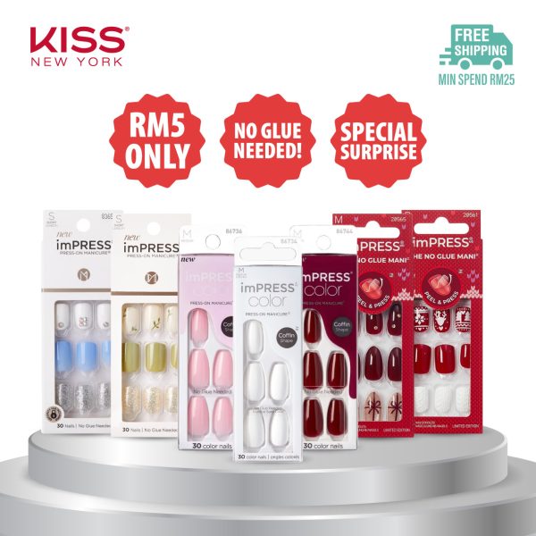 [CLEARANCE] Kiss New York Instant Press On Nails Limited Edition (NO GLUE NEEDED)
