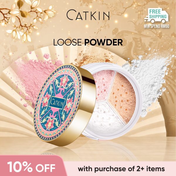 CATKIN 3-Colours Loose Finishing Powder Setting Powder Oil Control Minimizes Pores Shimmer/Matte